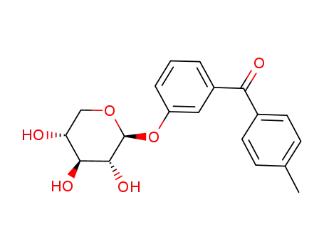 Molecular Structure of 83355-08-2 ((4-Methylphenyl)(3-(beta-D-xylopyranosyloxy)phenyl)methanone)