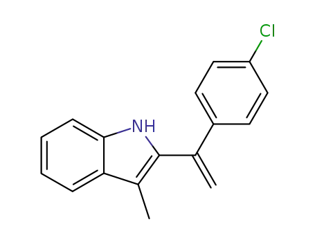 Molecular Structure of 77507-58-5 (2-[1-(4-Chloro-phenyl)-vinyl]-3-methyl-1H-indole)