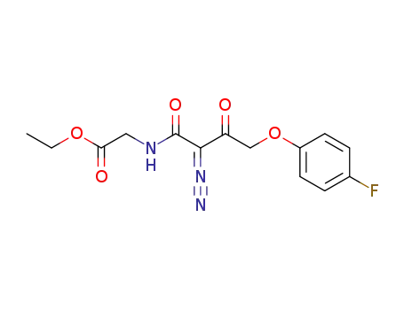 Molecular Structure of 15088-65-0 (ethyl N-[2-diazen-1-iumylidene-4-(4-fluorophenoxy)-3-oxobutanoyl]glycinate)
