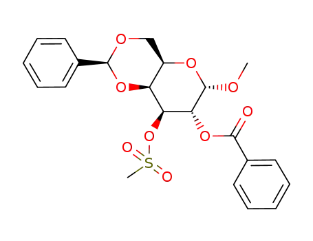 methyl 2-O-benzoyl-4,6-O-benzylidene-3-O-methanesulfonyl-α-D-galactopyranoside