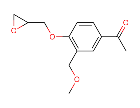 Molecular Structure of 104450-62-6 (1-(3-Methoxymethyl-4-oxiranylmethoxy-phenyl)-ethanone)