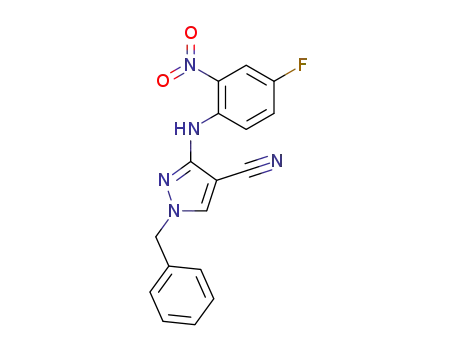 1-Benzyl-3-(4-fluoro-2-nitro-phenylamino)-1H-pyrazole-4-carbonitrile