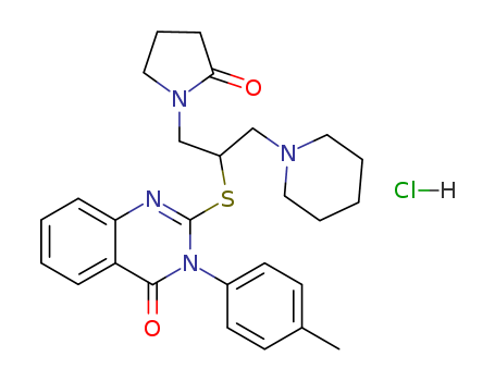 3-(4-methylphenyl)-2-[1-(2-oxopyrrolidin-1-yl)-3-piperidin-1-ylpropan-2-yl]sulfanylquinazolin-4-one hydrochloride