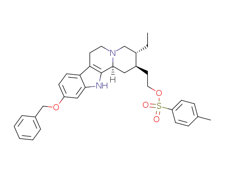 Toluene-4-sulfonic acid 2-((2R,3R,12bS)-10-benzyloxy-3-ethyl-1,2,3,4,6,7,12,12b-octahydro-indolo[2,3-a]quinolizin-2-yl)-ethyl ester