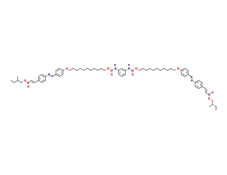 bis<(S)-2-methylbutyl> 3,3'-<m-phenylenebis(iminocarbonyloxyundecamethyleneoxy-p-phenylenemethylidynenitrilo-p-phenylene)>bis<(S)-2-propenoate>