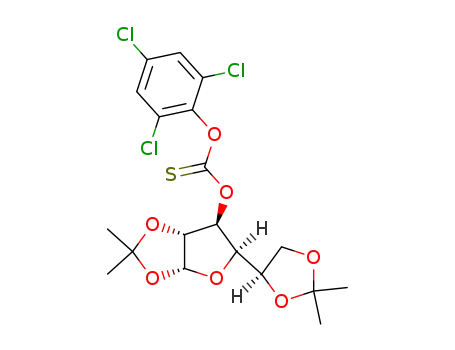 Thiocarbonic acid O-[(3aR,5R,6S,6aR)-5-((R)-2,2-dimethyl-[1,3]dioxolan-4-yl)-2,2-dimethyl-tetrahydro-furo[2,3-d][1,3]dioxol-6-yl] ester O-(2,4,6-trichloro-phenyl) ester