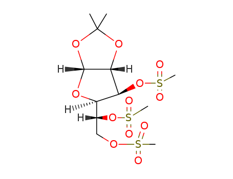 Glucofuranose, 1,2-O-isopropylidene-3,5,6-tri-O-methylsulfonyl-, D- cas  39686-83-4