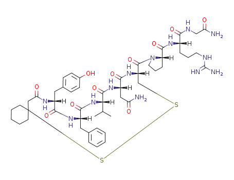 Molecular Structure of 81094-15-7 (argipressin,-(1-mercaptocyclohexaneacetic acid)(1)-Tyr(2)-Val(4)-)