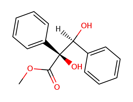 Molecular Structure of 54458-45-6 (methyl 2,3-dihydroxy-2,3-diphenylpropanoate)