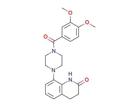 Molecular Structure of 81839-94-3 (Piperazine,
1-(3,4-dimethoxybenzoyl)-4-(1,2,3,4-tetrahydro-2-oxo-8-quinolinyl)-)