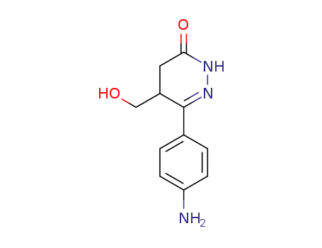 Molecular Structure of 110766-29-5 (6-(4-aminophenyl)-5-(hydroxymethyl)-4,5-dihydropyridazin-3(2H)-one)