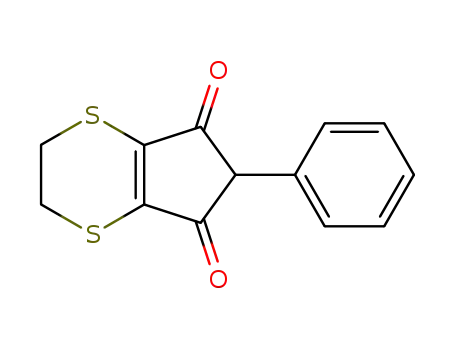 Molecular Structure of 7747-10-6 (2-Phenyl-4,5,6,7-tetrahydro-4,7-dithia-1,3-indandion)