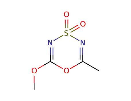 Molecular Structure of 40028-33-9 (2-methoxy-6-methyl-1,4,3,5-oxathiadiazine 4,4-dioxide)