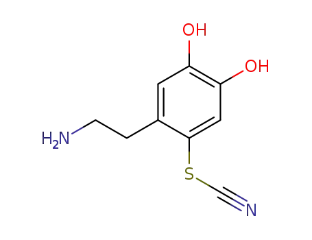 Molecular Structure of 740751-77-3 (Thiocyanic acid, 2-(2-aminoethyl)-4,5-dihydroxyphenyl ester (9CI))