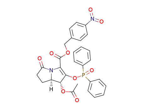 (1R,7aR)-1-Acetoxy-2-(diphenyl-phosphinoyloxy)-5-oxo-5,6,7,7a-tetrahydro-1H-pyrrolizine-3-carboxylic acid 4-nitro-benzyl ester