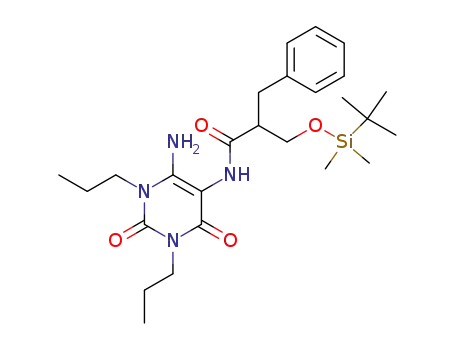 Benzenepropanamide,
N-(6-amino-1,2,3,4-tetrahydro-2,4-dioxo-1,3-dipropyl-5-pyrimidinyl)-a-[[
[(1,1-dimethylethyl)dimethylsilyl]oxy]methyl]-