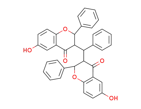 4H-1-Benzopyran-4-one,
3,3'-(phenylmethylene)bis[2,3-dihydro-6-hydroxy-2-phenyl-