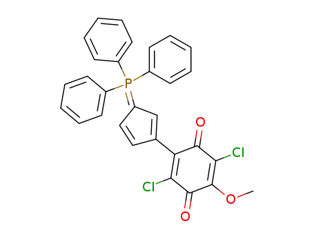 2,5-Dichloro-3-methoxy-6-(1'-triphenylphosphoniocyclopentadien-3-yl)-p-benzoquinone