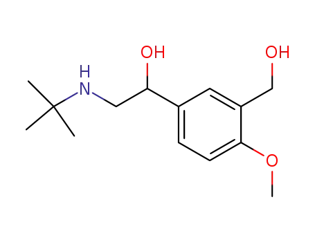 Molecular Structure of 18910-69-5 (2-tert-Butylamino-1-(3-hydroxymethyl-4-methoxy-phenyl)-ethanol)