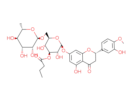 Molecular Structure of 131981-33-4 (3''-O-butanoylhesperidin)