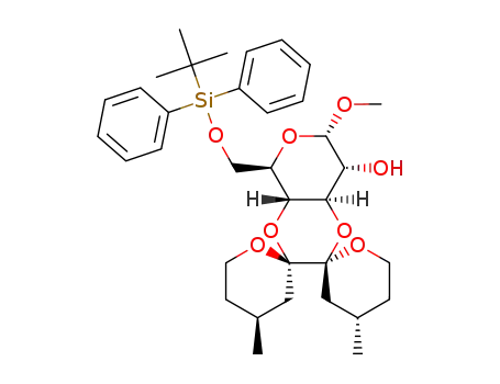 <2'S,2''S,4'S,4''S> methyl 6-O-(tert-butyldiphenylsilyl)-3-O,4-O-(4',4''-dimethyloctahydro-2',2''-bipyran-2',2''-diyl)-α-D-glucopyranoside