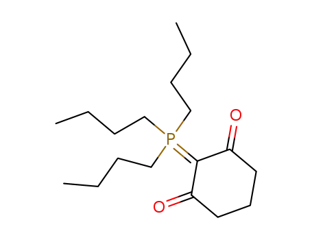 Molecular Structure of 120623-64-5 (2-(Tributyl-λ<sup>5</sup>-phosphanylidene)-cyclohexane-1,3-dione)
