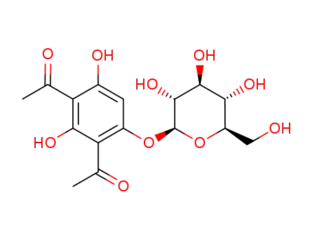Molecular Structure of 92413-97-3 (2,4-diacetyl-5-O-β-D-glucopyranosylphloroglucinol)