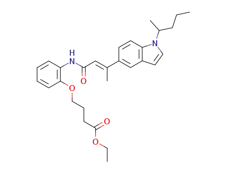 4-(2-{(E)-3-[1-(1-Methyl-butyl)-1H-indol-5-yl]-but-2-enoylamino}-phenoxy)-butyric acid ethyl ester