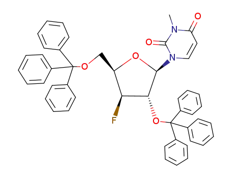 1-(3-deoxy-3-fluoro-2,5-di-O-trityl-β-D-xylofuranosyl)-N<sup>3</sup>-methyluracil