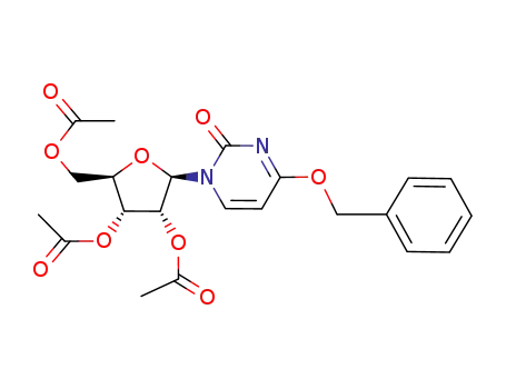 Molecular Structure of 93960-49-7 (Uridine, 4-O-(phenylmethyl)-, 2',3',5'-triacetate)