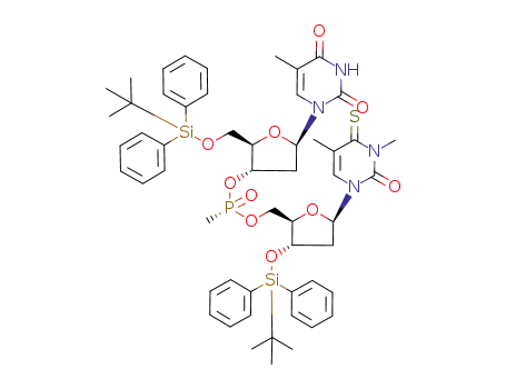 (Sp)-5'-O-(tert-Butyldiphenylsilyl)thymidylyl-(3'->5')-3'-O-(ter-butyldiphenylsilyl)-N<sup>3</sup>-methyl-4-thiothymidine 3'-(methylphosphonate)