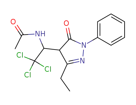 Acetamide,
N-[2,2,2-trichloro-1-(3-ethyl-4,5-dihydro-5-oxo-1-phenyl-1H-pyrazol-4-yl)
ethyl]-