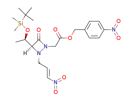 4-nitrobenzyl (S)-4-((R)-1-tert-butyldimethylsilyloxyethyl)-(R)-1-((E)-3-nitro-2-propenyl)-3-oxo-1,2-diazetidine-2-acetate