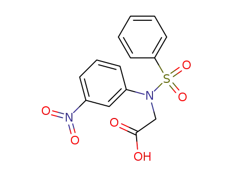 Molecular Structure of 117309-44-1 ([Benzenesulfonyl-(3-nitro-phenyl)-amino]-acetic acid)