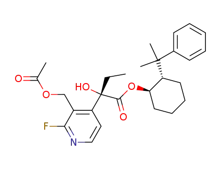 (S)-2-(3-Acetoxymethyl-2-fluoro-pyridin-4-yl)-2-hydroxy-butyric acid (1R,2S)-2-(1-methyl-1-phenyl-ethyl)-cyclohexyl ester