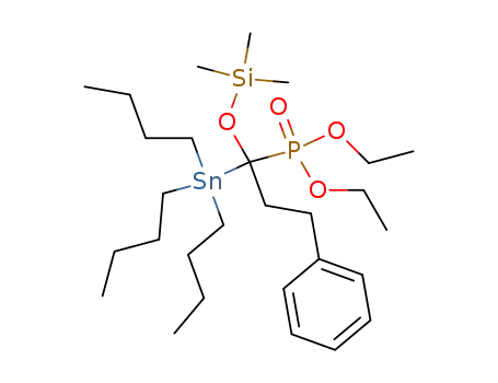 Molecular Structure of 80255-43-2 ((3-Phenyl-1-tributylstannanyl-1-trimethylsilanyloxy-propyl)-phosphonic acid diethyl ester)