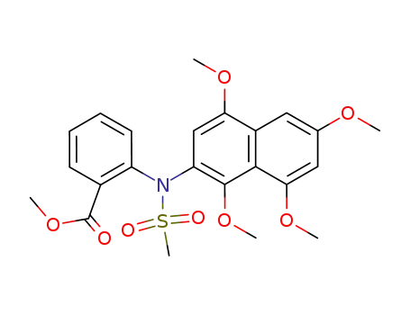 N-mesyl-1,4,6,8-tetramethoxy-2-(2-methoxycarbonylanilino)naphthalene