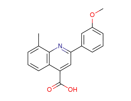 Molecular Structure of 107027-41-8 (2-(3-METHOXYPHENYL)-8-METHYLQUINOLINE-4-CARBOXYLIC ACID)