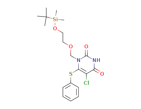 1-[2-(tert-Butyl-dimethyl-silanyloxy)-ethoxymethyl]-5-chloro-6-phenylsulfanyl-1H-pyrimidine-2,4-dione