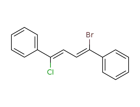 Molecular Structure of 52516-76-4 ((Z)(Z)-1-Brom-4-chlor-1,4-diphenylbuta-1,3-dien)