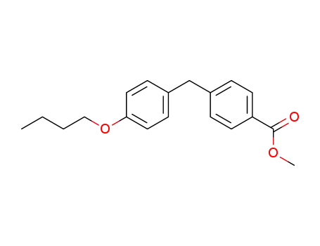 Molecular Structure of 1027230-39-2 (4-(4-Butoxy-benzyl)-benzoic acid methyl ester)