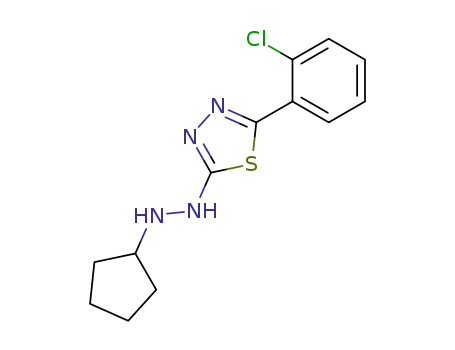 1,3,4-Thiadiazol-2(3H)-one, 5-(2-chlorophenyl)-, cyclopentylhydrazone