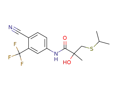 Propanamide,
N-[4-cyano-3-(trifluoromethyl)phenyl]-2-hydroxy-2-methyl-3-[(1-methyleth
yl)thio]-