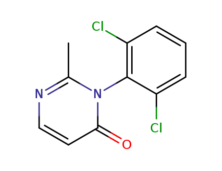 Molecular Structure of 87356-59-0 (3-(2,6-dichlorophenyl)-2-methylpyrimidin-4(3H)-one)
