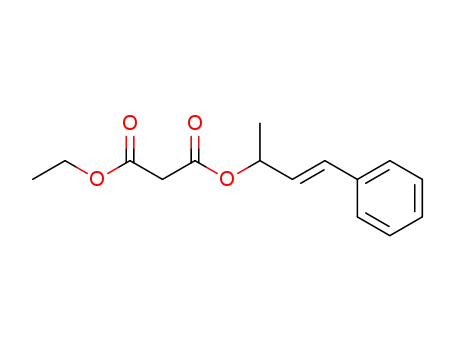 Molecular Structure of 297162-64-2 (Malonic acid ethyl ester (E)-1-methyl-3-phenyl-allyl ester)