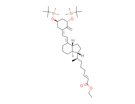 (E)-(R)-7-{(1R,3aS,7aR)-4-[2-[(3S,5R)-3,5-Bis-(tert-butyl-dimethyl-silanyloxy)-2-methylene-cyclohex-(Z)-ylidene]-eth-(E)-ylidene]-7a-methyl-octahydro-inden-1-yl}-oct-2-enoic acid ethyl ester