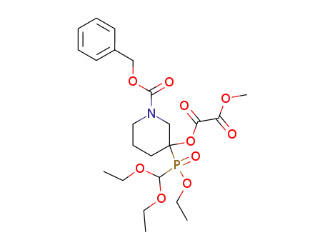 oxalic acid 1-benzyloxycarbonyl-3-(diethoxymethyl-ethoxy-phosphinoyl)-piperidin-3-yl ester methyl ester