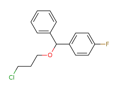 Molecular Structure of 842-10-4 (Benzene, 1-[(3-chloropropoxy)phenylmethyl]-4-fluoro-)
