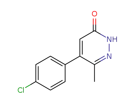 Molecular Structure of 141235-37-2 (3(2H)-Pyridazinone, 5-(4-chlorophenyl)-6-methyl-)