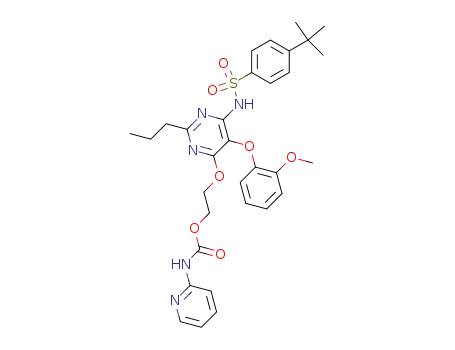 pyridin-2-ylcarbamic acid 2-[6-(4-tert-butyl-phenylsulfonylamino)-5-(2-methoxy-phenoxy)-2-propyl-pyrimidin-4-yloxy]-ethyl ester